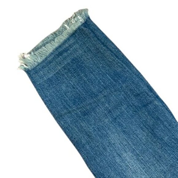 Free People “Maggie” Distressed Denim Straight Leg Jeans Darker Wash – Size 27 - Picture 5 of 7